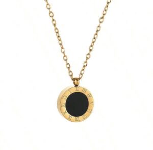 Róma aranyszínű ékszerszett fekete betéttel Hover